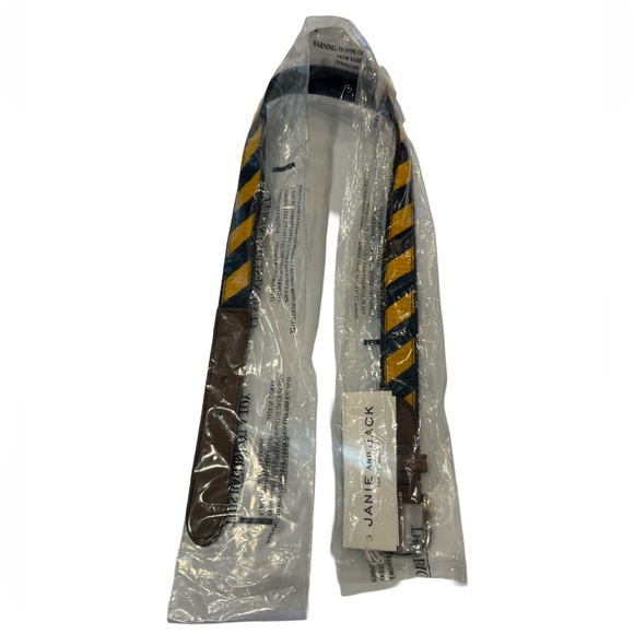 Janie and Jack Kids Navy Striped Belt Size 4-5 - Picture 2 of 2